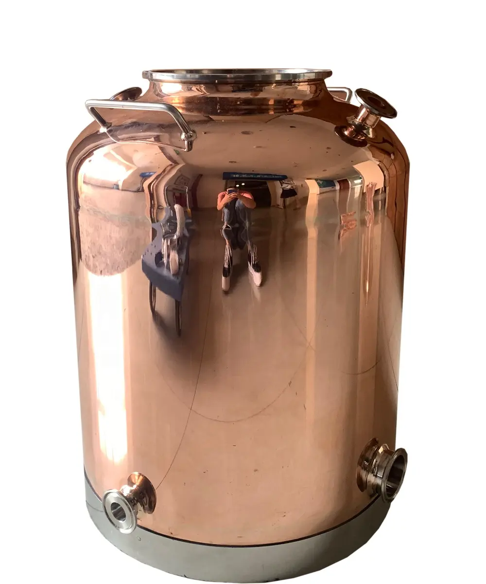 Rum de uísque em cobre/inoxidável, 30l 50l 100l cobre/mancha de aço inoxidável distilleria para venda
