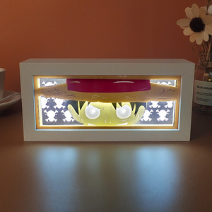<span class=keywords><strong>Lampe</strong></span> de nuit personnalisable pour peinture d'ombre en papier, boîte à lumière de manga japonais, <span class=keywords><strong>lampe</strong></span> de sculpture sur papier - Product Image 5