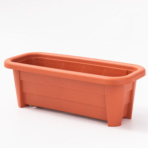 Balcony <strong>Garden</strong> Window Box Planter <strong>Troughs</strong> Brown Big Plastic Rectangular Pots <strong>for</strong> <strong>Plants</strong> - Product Image 4