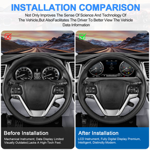 หน้าจอ LCD แสดงผลแบบดิจิตอลสำหรับรถยนต์ Toyota Highlander ปี 2015-2020 พร้อมมาตรวัดความเร็วแบบ Virtual Cockpit - Product Image 5