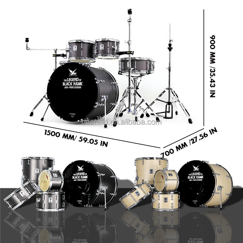 JBK Franklin 522 Professional 5-Piece Drum Set for Jazz Musicians