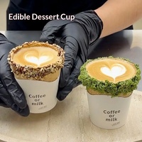 Conos de Waffle Comestibles para Café, Capacidad de 180 ml, Caja de 24 Piezas para Helados, Postres, Cafeterías y Fiestas