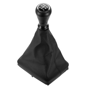 Peugeot 206 406 207 Manual Gear <b>Shift</b> <b>Knob</b> Black Leather Handball Dust Cover Car Transmission Parts - Product Image 4