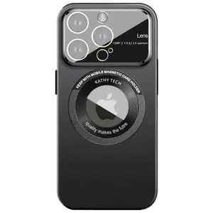 IPhone 15 14 13 12 11 Pro Max 카메라 렌즈 보호 커버 용 매트 PC 하드 디자이너 전화 케이스