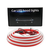 Tira de Luces LED Flexible de 12V para Capó de Coche, Luces Diurnas Blancas, Decoración, Retroiluminación, 9W, Universal, Nueva
