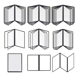 Prix usine PVC Transparent A4 Argent Coin Recette Livre à La <span class=keywords><strong>Carte</strong></span> Boissons Liste Menu Dossier pour Restaurant Café - Product Image 1