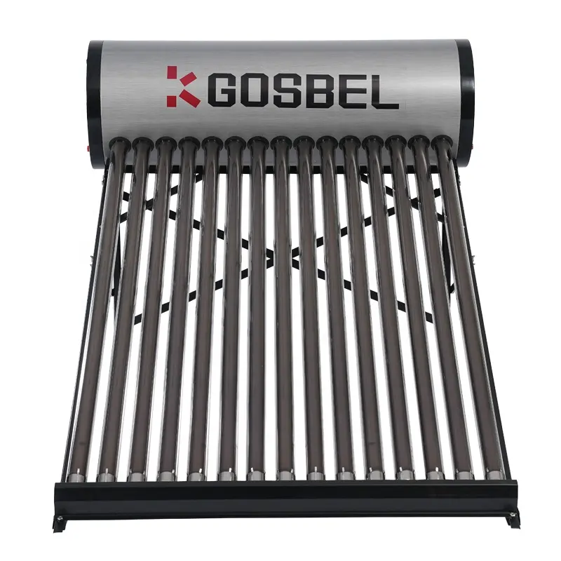 Gosbel 200L Cor aço vácuo tubo do painel solar sistema aquecedor solar de água quente aquecedor solar