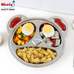 Venta caliente cinco divisor de acero inoxidable 304 bandeja de comida para <span class=keywords><strong>ni</strong></span>ños - Product Image 1