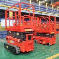 6m 8m 10m 12m tout terrain accidenté électrique alimenté par batterie sur chenilles sissor tables élévatrices hydraulique automatique Mobile ciseaux