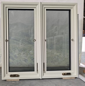 Fenêtre à battant <span class=keywords><strong>blanche</strong></span> à triple vitrage en bois de chêne en aluminium Fenêtre en verre composite avec moustiquaire amovible - Product Image 2