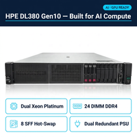 Server Rak 2U HPE ProLiant DL380 Gen10 Bekas, Dual Xeon Scalable, DDR4 ECC, Penyimpanan NAS 8 SFF 3T, Memori Maksimal AI HPC Enterprise