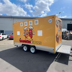 Restoran Ticari Catering Meyve Suyu Barı Kahve Yiyecek Römorku Atıştırmalık Yiyecek Hotdog Rust için Tam Donanımlı Mobil Mutfak Kamyonu - Product Image 3