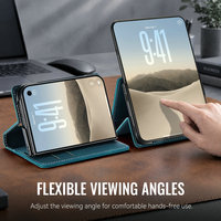 Étui de téléphone rétro CaseMe pour iPhone Duo avec étui à rabat magnétique pour carte de crédit pour iPhone Duo