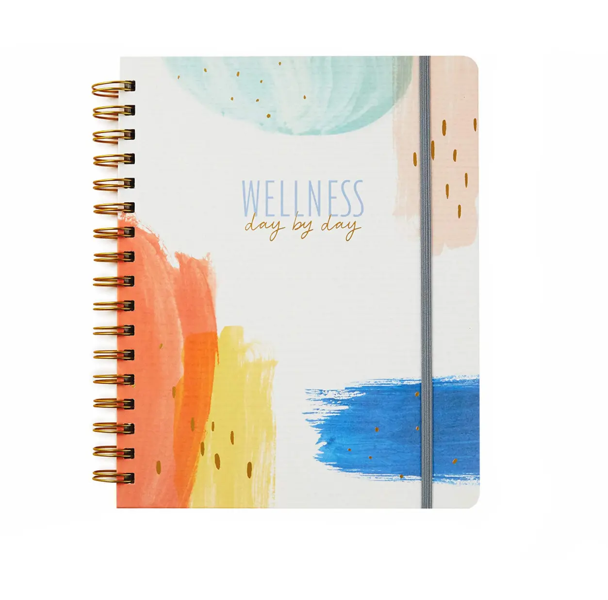 Fitness y Wellness diario personalizado de impresión planificador cuaderno espiral gobernado diario