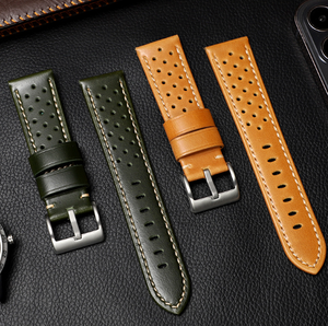 Cinturino Vintage in Pelle Crazy Horse Traforata per <span class=keywords><strong>Apple</strong></span> <span class=keywords><strong>Watch</strong></span> Serie 7 8 <span class=keywords><strong>9</strong></span> - Product Image 3