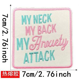Iron on Embroidery Pumpkin Season <b>pink</b> Words Patch for Outdoor Overcoat Hat Decoration - Product Image 4