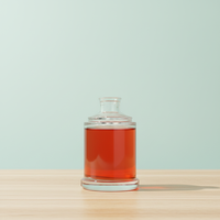 Botol Kaca Flint Berkualitas Tinggi untuk Vodka Whisky Tequila Brandy Diffuser 100ml Ramah Lingkungan dengan Ukiran Gabus