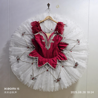 Costume de ballet professionnel pour filles et adultes, jupe tutu classique attrayante, couleurs mélangées, satin, tulle rigide