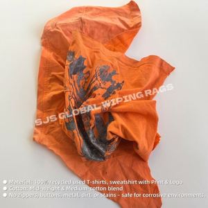 Trapos de limpieza industrial de tela de algodón, trapos de camiseta de colores, tela recuperada de color, paquete de trapos para limpieza de 10 lb y 50 lb - Product Image 4