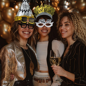 Bonne année papier cône casquettes chapeaux bandeau Photo accessoires <span class=keywords><strong>lunettes</strong></span> <span class=keywords><strong>frange</strong></span> éruptions fabricants de bruit pour la décoration de fête du nouvel an - Product Image 3