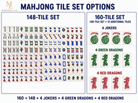 Jeu de Mahjong Moderne et Tuiles pour 4 Joueurs – Soirée Familiale, Fête à Domicile, Divertissement – Dés de Mahjong en Résine, Boîte Cadeau, Taille Personnalisée