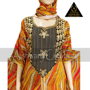 Ladies Luxury Muslim Long Robe With Scarf Custom Casual <b>Plus</b> <b>Size</b> Women's African <b>Kaftan</b> Rayon Abaya Hijab Adults - Product Image 3