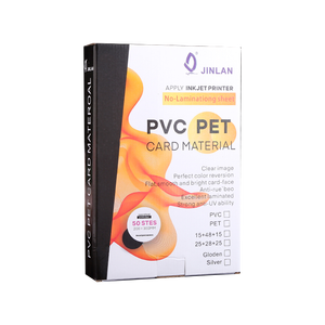 Jinlan tùy chỉnh A4 nhựa không thấm nước tấm thẻ Trống máy in phun ID kinh doanh chất liệu không nhiều lớp <span class=keywords><strong>PVC</strong></span> của nhà sản xuất - Product Image 1