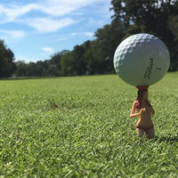 Accessoires de golf amusants et uniques, lot de six marqueurs de tee de golf en plastique, tee de golf « Sexy Lady With Redhead »