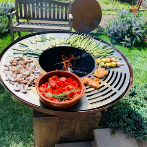 Patio Outdoor Garden Furniture Set <strong>Gas</strong> Propane BBQ Fire Pit Tables Round Fire Pit Table for BBQ - Product Image 4