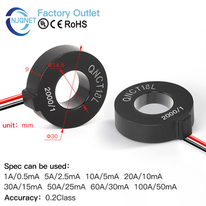 Transformador de Corriente CA Miniatura de Alta Precisión Tipo Anillo QNCT16L 10A 10mA 20A 10mA 50A 25mA 2000:1 Sensor de Corriente Toroidal - Product Image 6