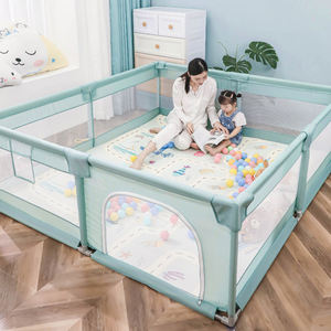 Parc <span class=keywords><strong>de</strong></span> jeu intérieur pour enfants à motif dessin animé, clôture <span class=keywords><strong>de</strong></span> sécurité pour bébés avec structure métallique, idéal pour les parcs - Product Image 5