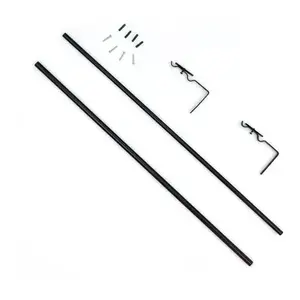 Tringle à rideau simple Vianney, grande taille, en bambou rond, style classique, pour salon, sans supports muraux inclus - Product Image 3