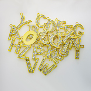 Porte-clés de sac à dos, étiquette avec strass bling, grandes lettres, accessoires de bijoux étincelants, <span class=keywords><strong>lettre</strong></span> suspendue pour chandail, bricolage moderne - Product Image 5