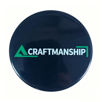 Plaque métallique personnalisée avec revêtement époxy transparent de qualité supérieure, impression d'art personnalisé, pour logo de marque de quincaillerie et décoration de boîte cadeau
