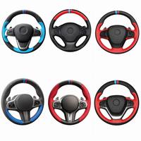 Housse de volant de voiture en cuir microfibre cousue à la main pour BMW M Sport E46 E39 E53 E60 E90 E92 OEM personnalisée