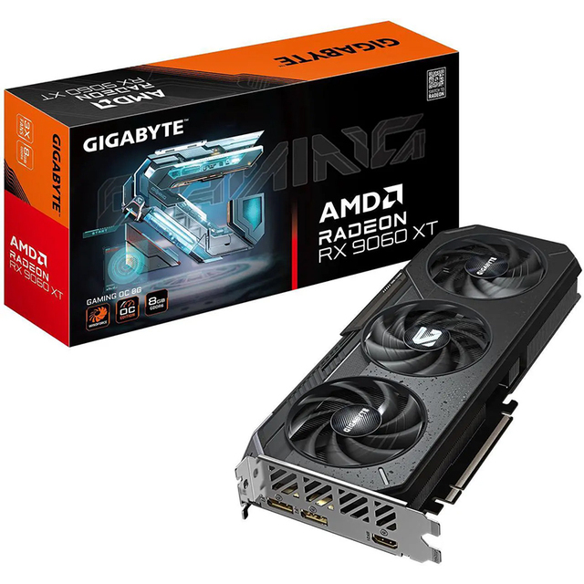 GIGABYTE Gaming Radeon RX 9060 XT 8GB GDDR6 PCI Express 5.0 X16 ATX Graphics Card GV-R9060XTGAMING OC-8GD RX 9060XT