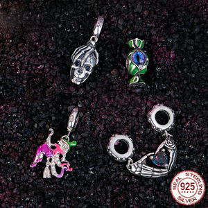 Esqueleto de Halloween serie esqueletos <span class=keywords><strong>huesos</strong></span> gemas misteriosas Diy colgante oscuro personalizado Decoración Accesorios de joyería - Product Image 4
