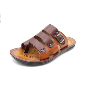 Sandales pour hommes, chaussures confortables avec logo personnalisable, qualité supérieure, vente en gros, d'usine en chine, 2020