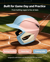 Casque de baseball pour adulte MOON avec coque en ABS, design respirant, équipement de protection sûr pour les sports de plein air, modèle BQ01