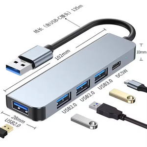 Hub USB 3.0 con Interfaces Tipo C, SD y TF, Lector de Tarjetas de Aluminio y Adaptador de Transferencia de Datos para Laptop, Hub Multipuerto - Product Image 4