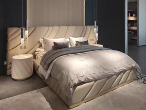 Luxury High-<b>End</b> Master Bedroom Furniture Modern Simple Solid Wood Large Unit <b>Bed</b> Luxury Fabric <b>Bed</b> Set - Product Image 2