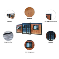 Maison en conteneur de luxe de 3 chambres à coucher de 20 pieds/40 pieds Maison préfabriquée extensible Design moderne pour chantier Bureaux résidentiels