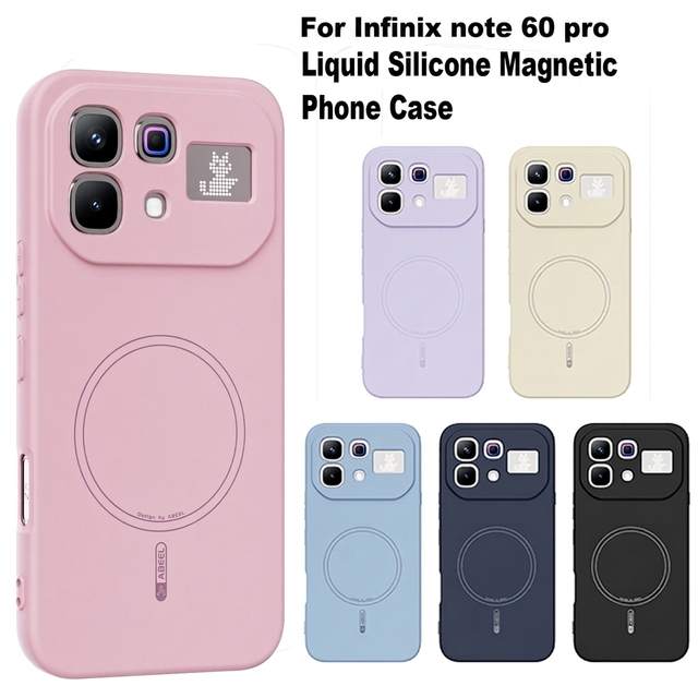 For Camon 50 4G Liquid Silicone Magnetic Phone Case for Infinix Note 60 Pro Skin-Friendly Cover Support Wireless Charging