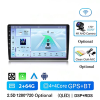 Radio para Auto Android de 9/10 Pulgadas con 4+4 Núcleos, GPS, Transmisor FM, WiFi Integrado para CarPlay y Android Auto, DSP para Reproductor