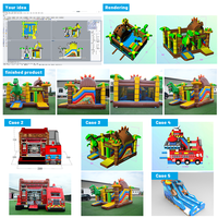 Grand château gonflable pour enfants, aire de jeux intérieure et extérieure, structure en PVC durable, certifié CE, sûr et actif