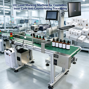 Machine de marquage laser UV pour l'emballage cosmétique, collecte de données de codes QR, anti-contrefaçon, traçabilité, équipement intégré - Product Image 1