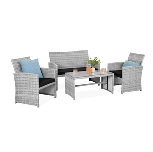 Conjunto de Sofás de Mimbre para Exteriores de Estilo Moderno y Sencillo con Cojines Cómodos para Jardín, Terraza y Piscina, de Vietnam - Product Image 1