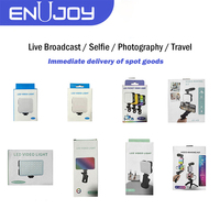 Support de téléphone portable d'extérieur Enujoy pour la photographie vidéo, les vlogs et les diffusions en direct avec anneau lumineux, trépied en plastique pour smartphone