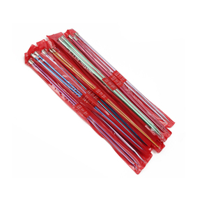 Juego de agujas de tejer de aluminio, 1 par, agujas de tejer rectas de colores de una sola punta, tamaño 3-10mm 35cm, para tejer DIY hecho a mano - Product Image 5