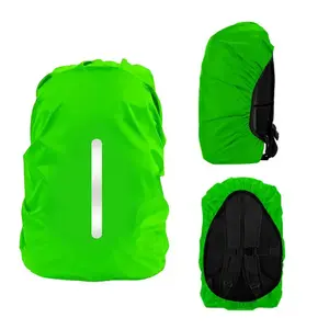 Pure Color Nylon Backpack Rucksack Rain Cover Waterproof Dustproof Cover Reflective Bag Rain Cover For Hiking